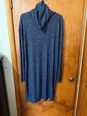GAP Navy Blue Long Sleeve Knit sweater dress Dress size large tall NWT ribbed